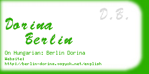 dorina berlin business card